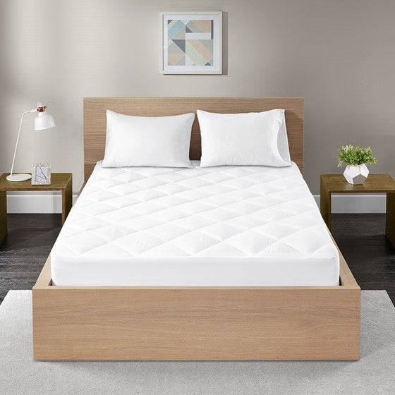 Waterproof breathable reverse side of the shallow pocket mattress pad and protector