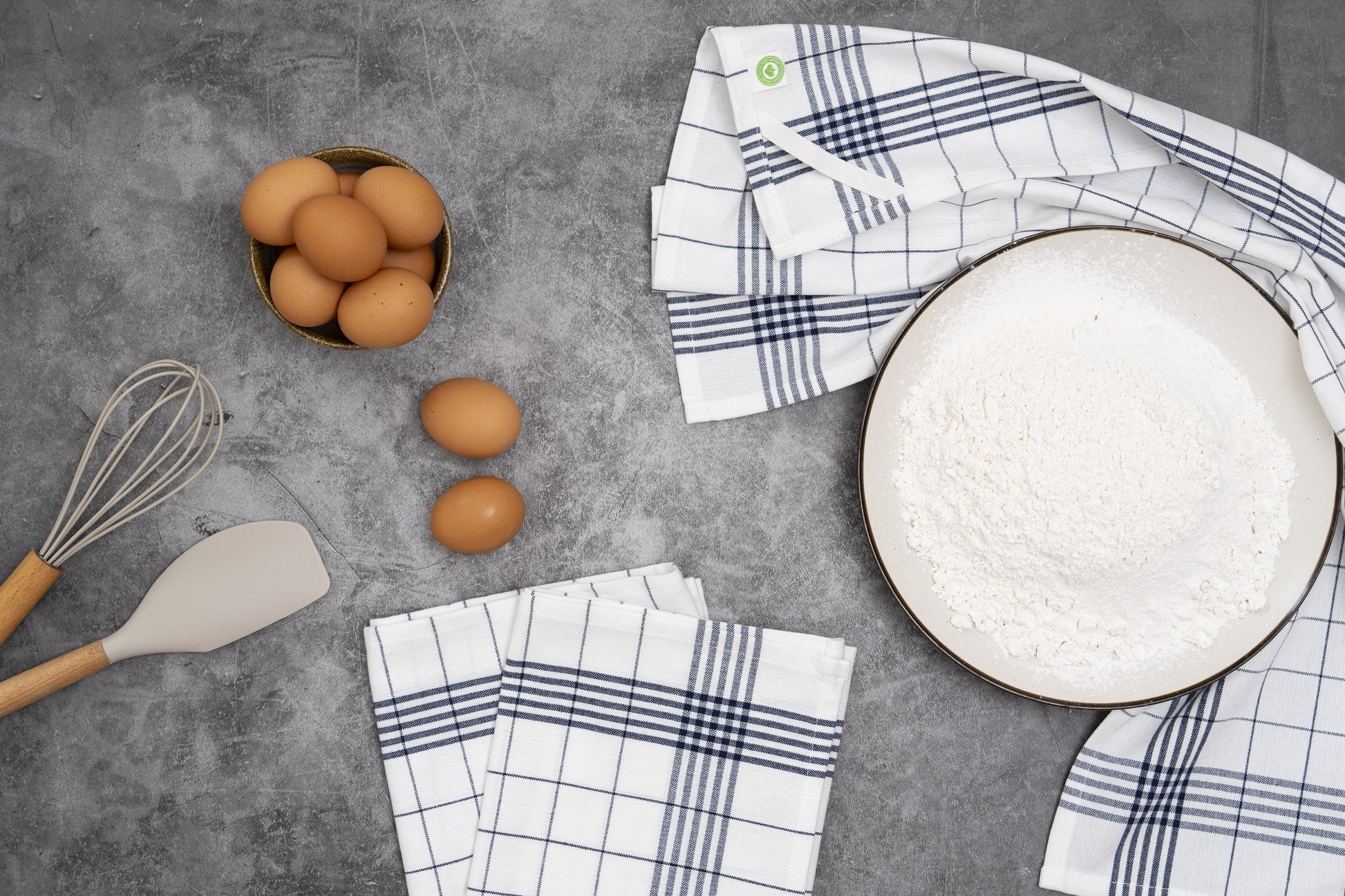 Windowpane Kitchen Towels - Quahog Bay Bedding