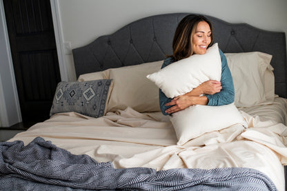 Natural Cotton Pillow With Wool Filling - American Made With USA Grown Cotton