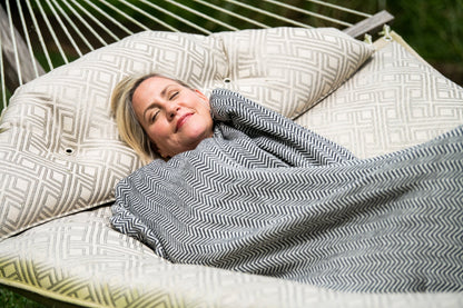 American Made Soft Chevron Pattern Throw Blanket - 100% American Made With USA Grown Cotton