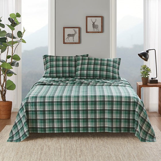 Woolrich 100% Cotton Printed Flannel Sheet Set