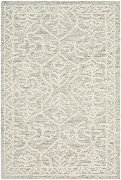 Yadid Gray Wool Area Rug