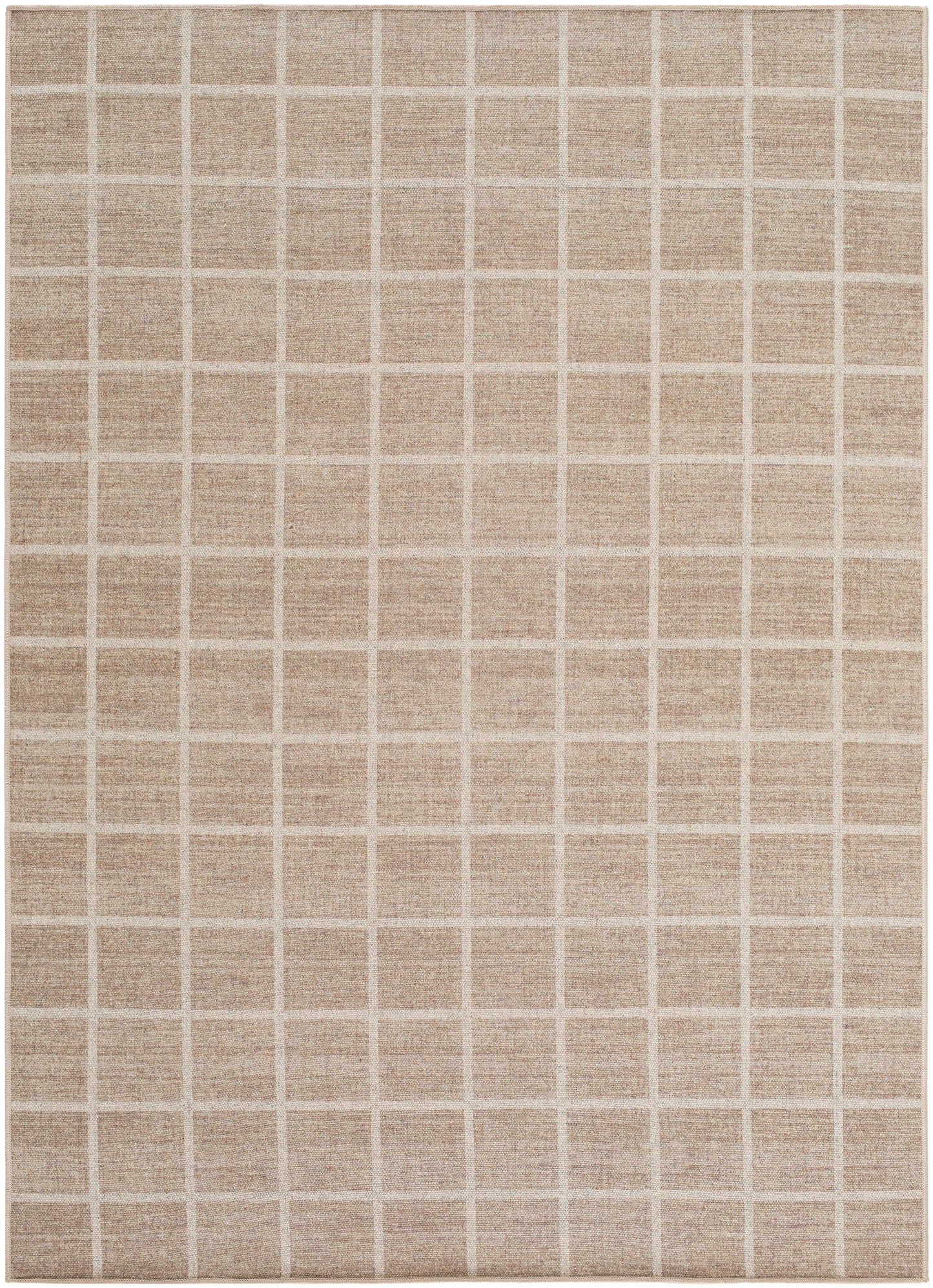 Anicet Checkered Washable Wool Area Rug