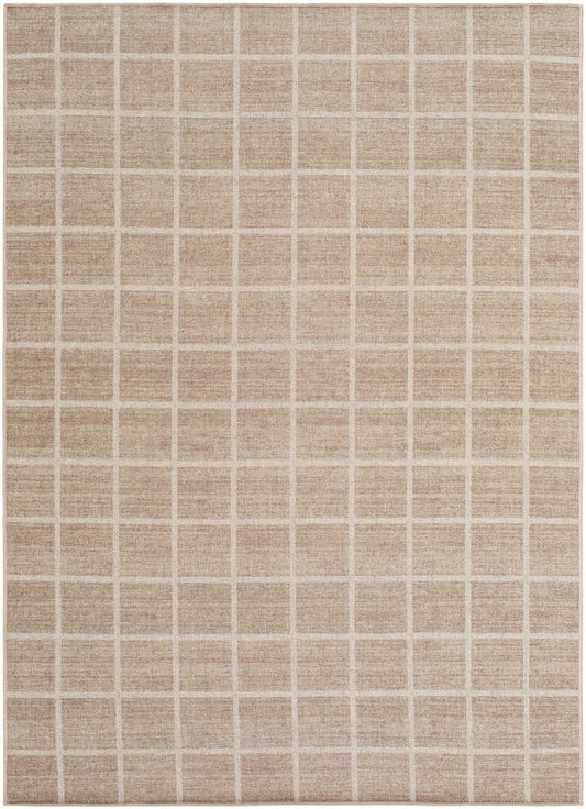 Anicet Checkered Washable Wool Area Rug