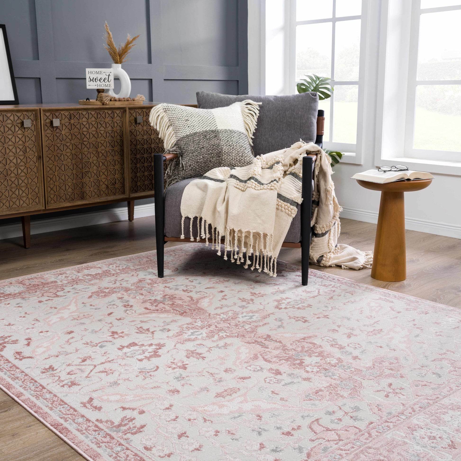 Zora Pink Area Rug - Quahog Bay Bedding