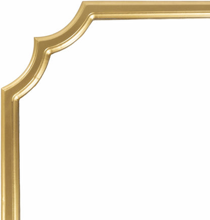 Abangay Gold Contemporary Wood Frame Mirror - Quahog Bay Bedding