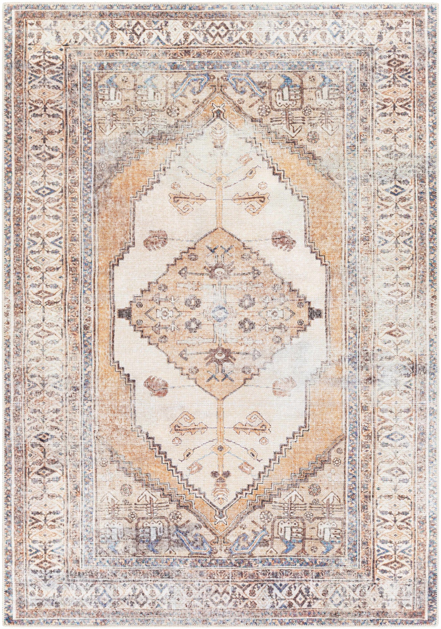 Arncliffe Vintage Flat Pile Washable Rug