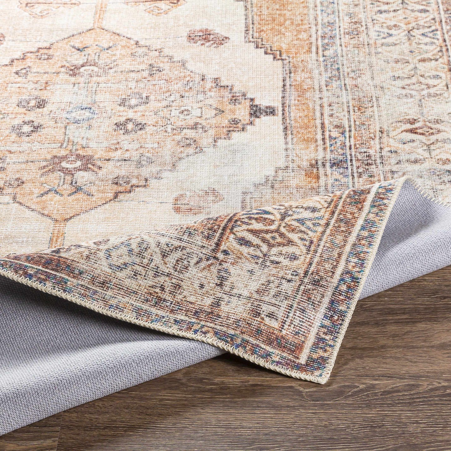 Arncliffe Vintage Flat Pile Washable Rug