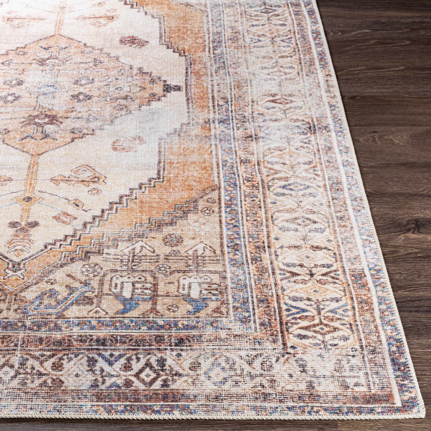 Arncliffe Vintage Flat Pile Washable Rug