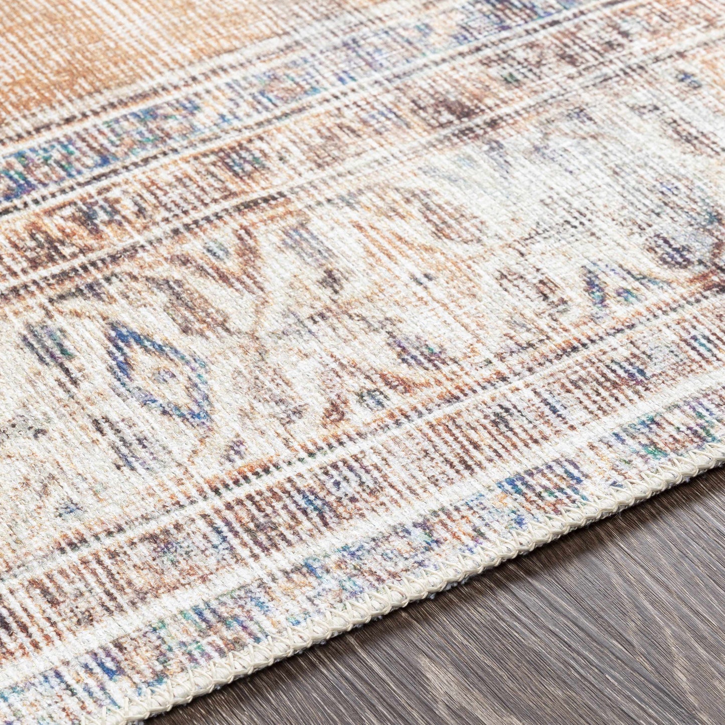 Arncliffe Vintage Flat Pile Washable Rug