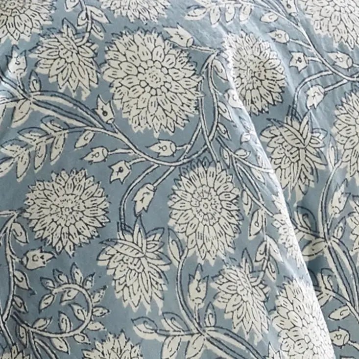 Adare Coastal Floral Comforter Set - Elegant Traditional Design with Luxurious Cotton Fabric - Quahog Bay Bedding