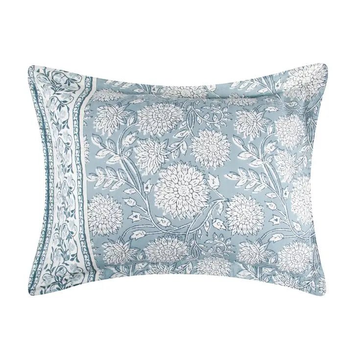 Adare Coastal Floral Comforter Set - Elegant Traditional Design with Luxurious Cotton Fabric - Quahog Bay Bedding