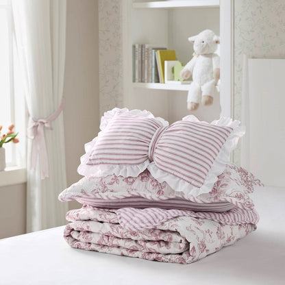 Adele Vintage Cottage Style Scalloped Edge Quilt Set | Pink - Quahog Bay Bedding