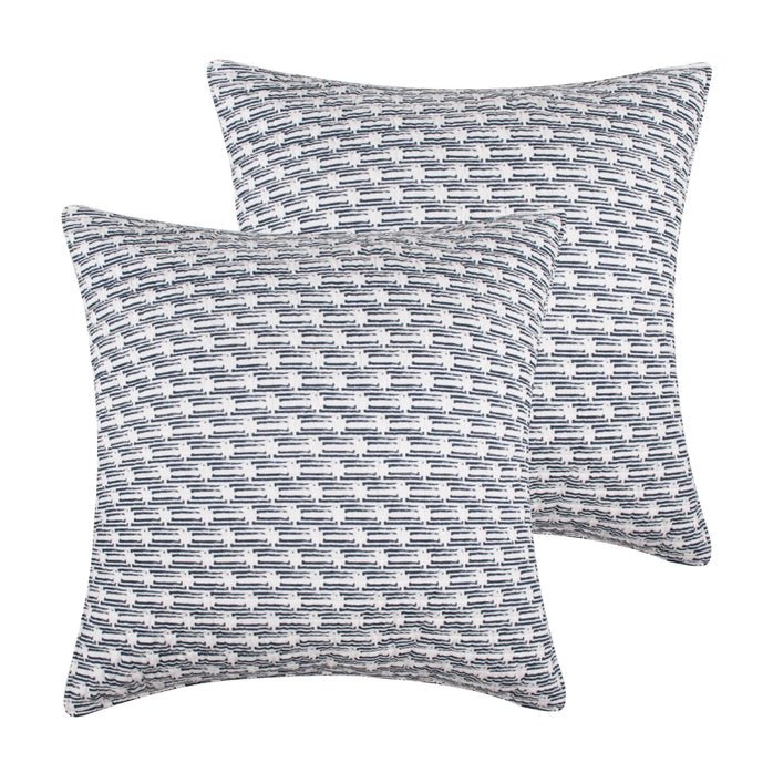 Aditya Blue Euro Sham Set of 2 | Nautical And Coastal Shams - Quahog Bay Bedding