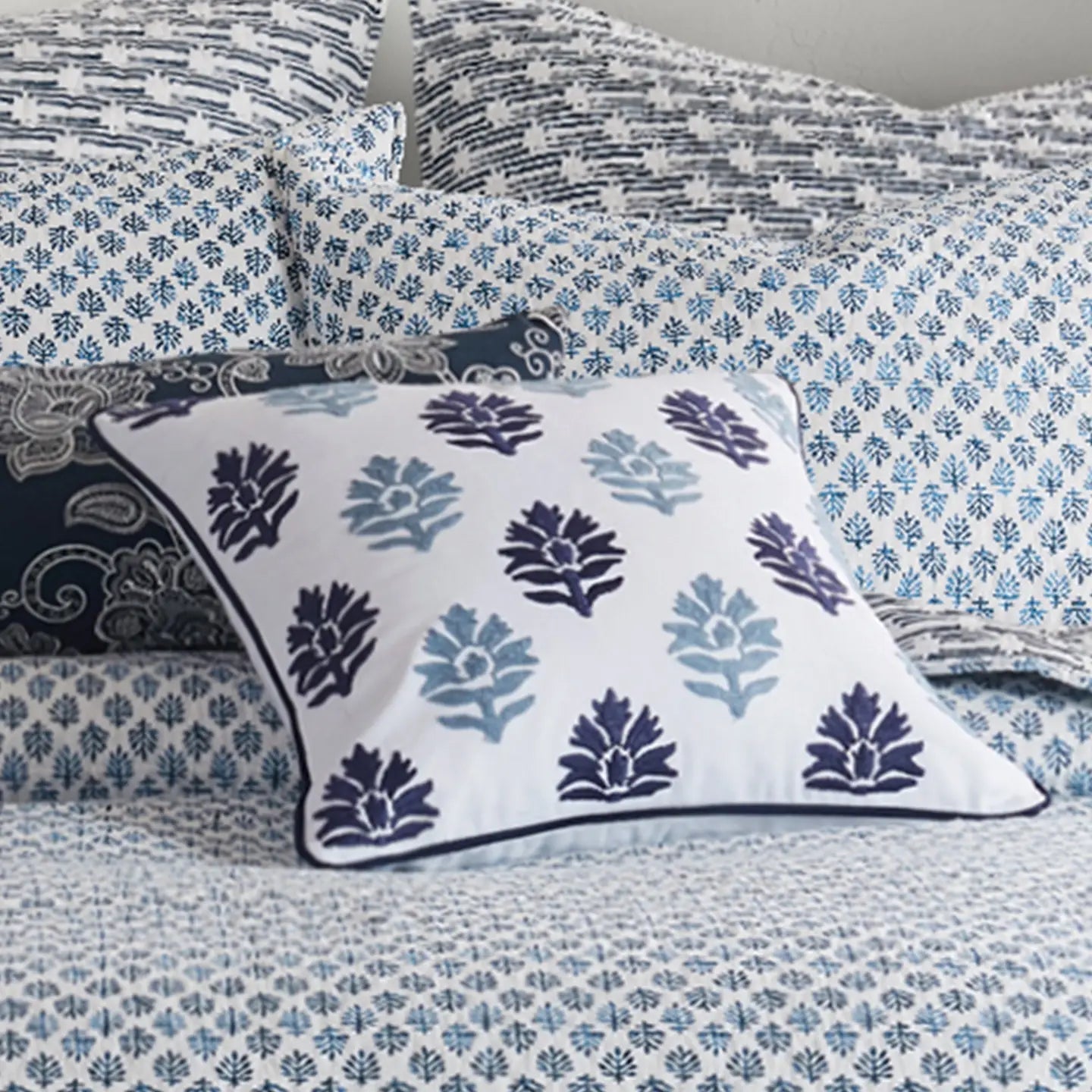 Aditya Flowers Pillow - Quahog Bay Bedding