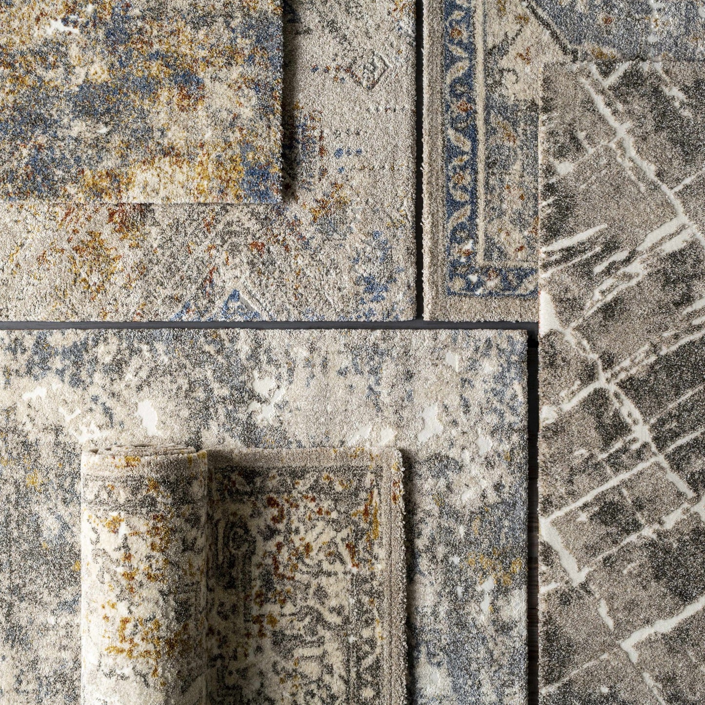 Alabaster Abstract Thick Luxe Rug - Quahog Bay Bedding