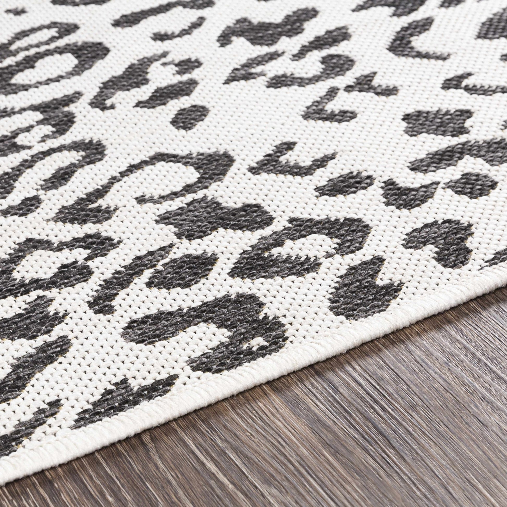 Alderbury White Leopard Print Rug - Quahog Bay Bedding