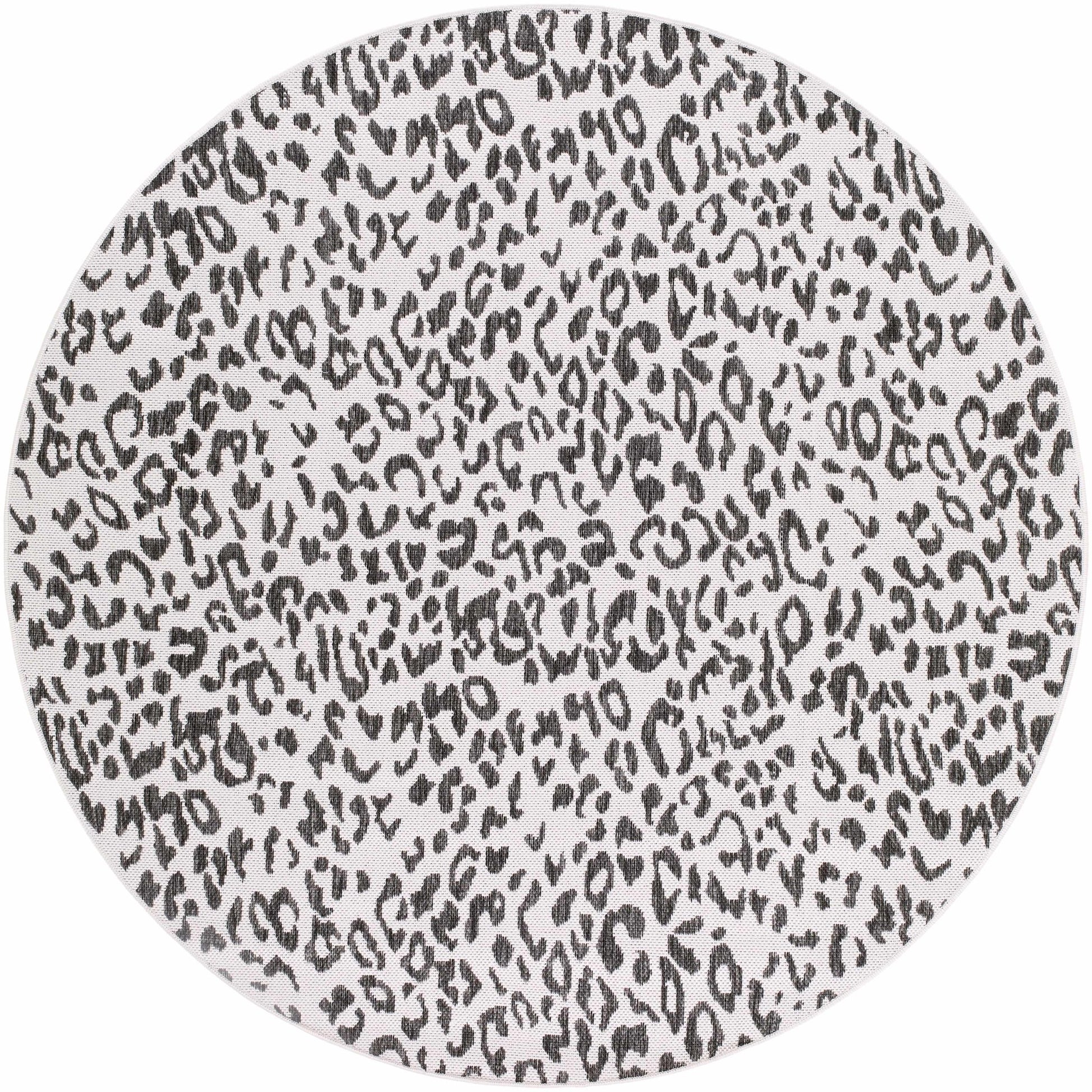 Alderbury White Leopard Print Rug - Quahog Bay Bedding