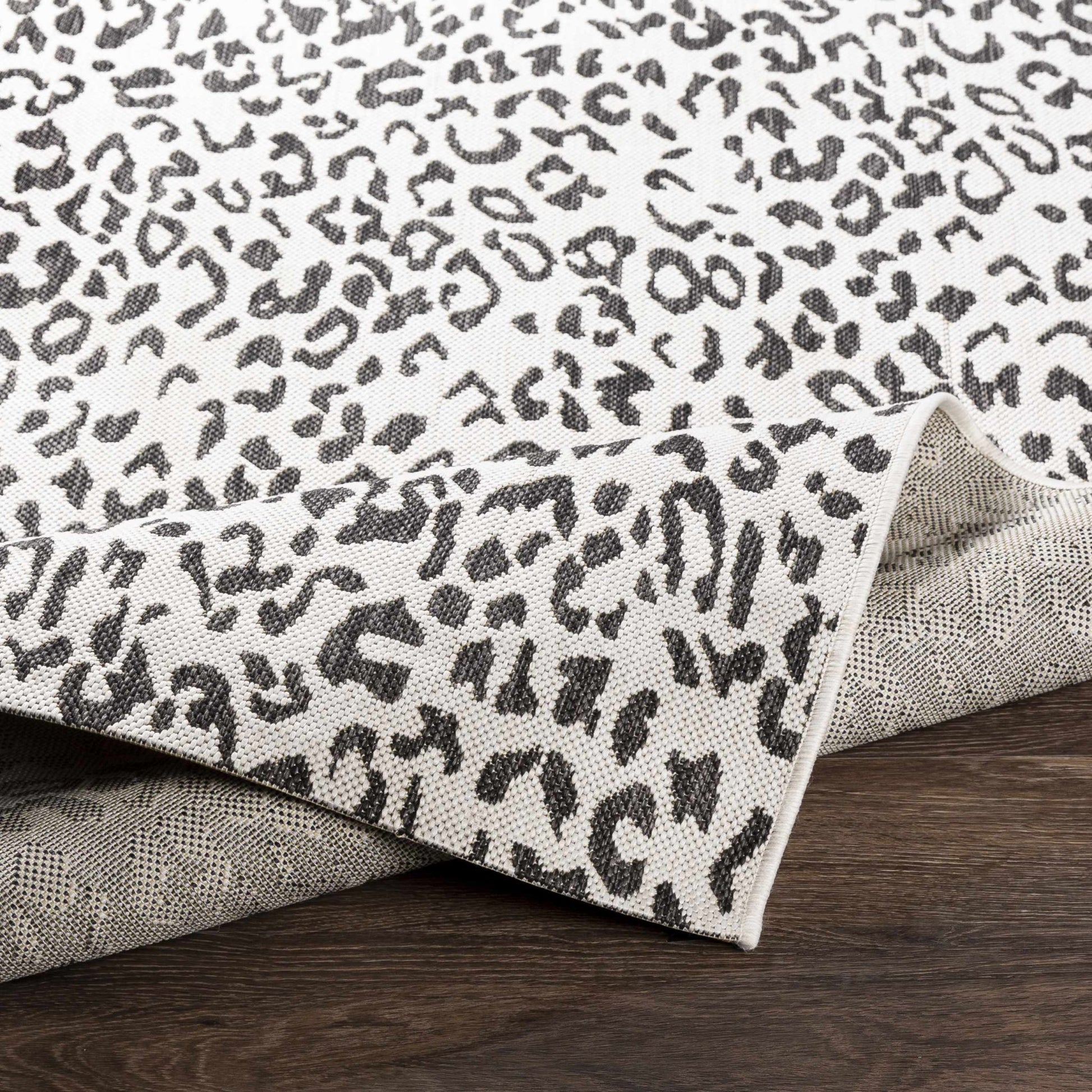 Alderbury White Leopard Print Rug - Quahog Bay Bedding