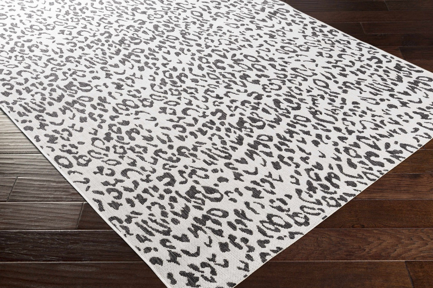 Alderbury White Leopard Print Rug - Quahog Bay Bedding