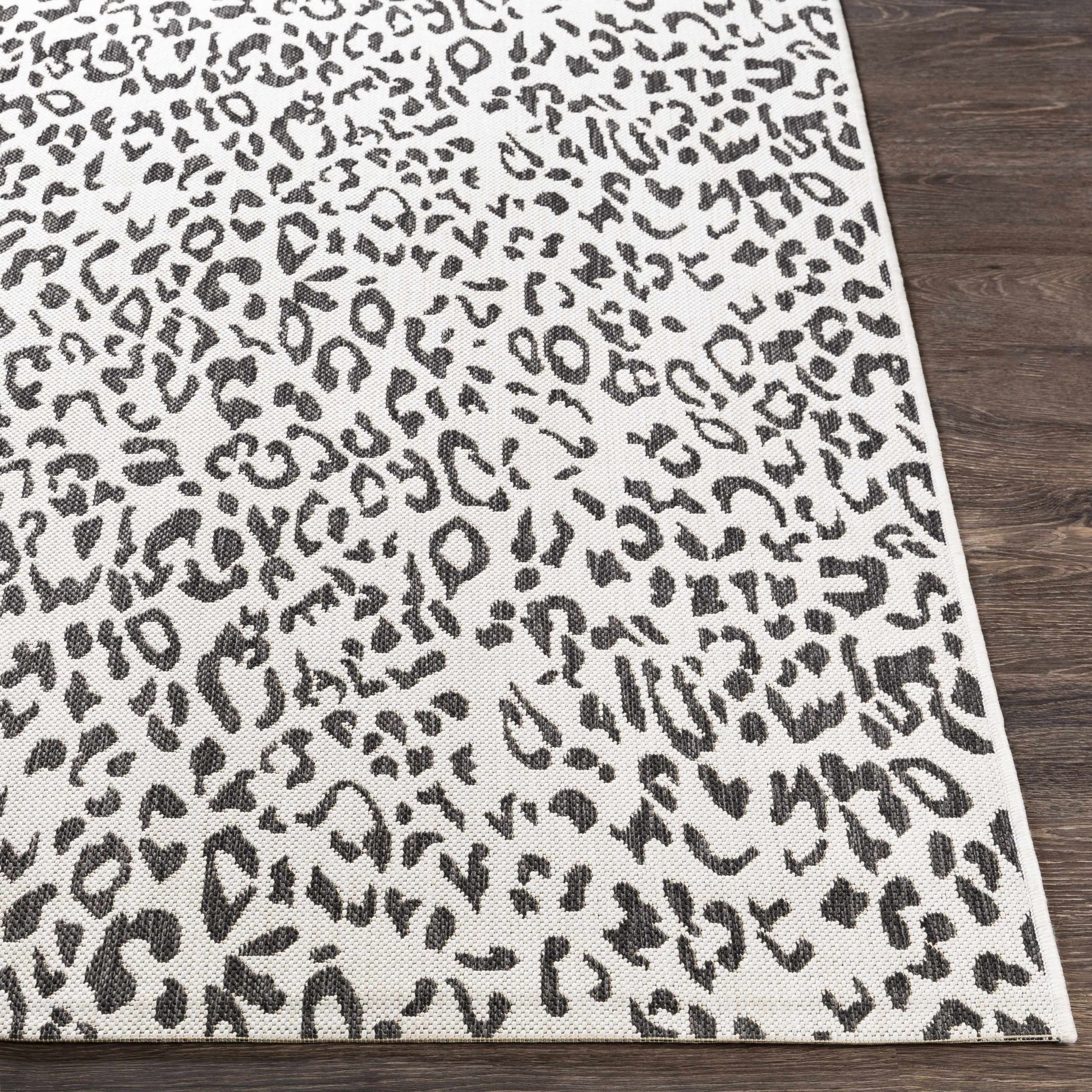 Alderbury White Leopard Print Rug - Quahog Bay Bedding