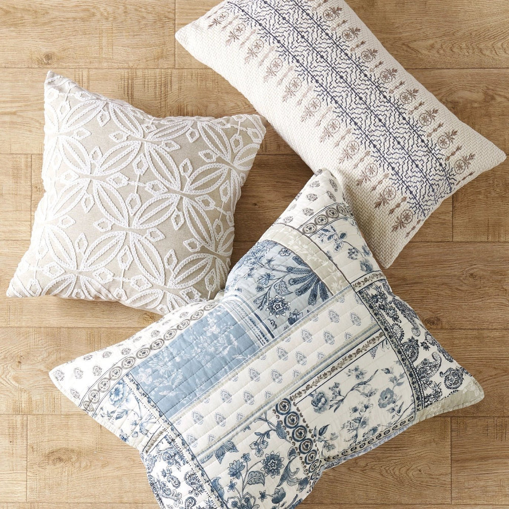 Aliza Blue Stripe Pillow - Quahog Bay Bedding