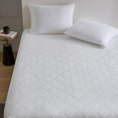 All Natural Cotton Percale Quilted Mattress Pad - Quahog Bay Bedding