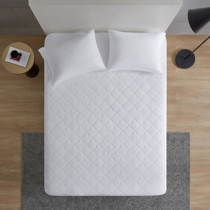 All Natural Cotton Percale Quilted Mattress Pad - Quahog Bay Bedding