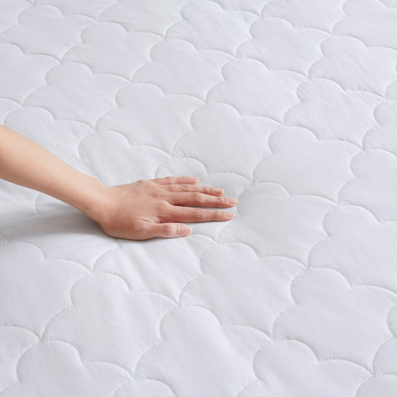 All Natural Cotton Percale Quilted Mattress Pad - Quahog Bay Bedding