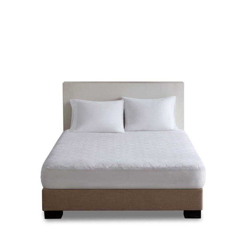 All Natural Cotton Percale Quilted Mattress Pad - Quahog Bay Bedding