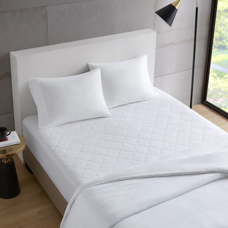 All Natural Cotton Percale Quilted Mattress Pad - Quahog Bay Bedding