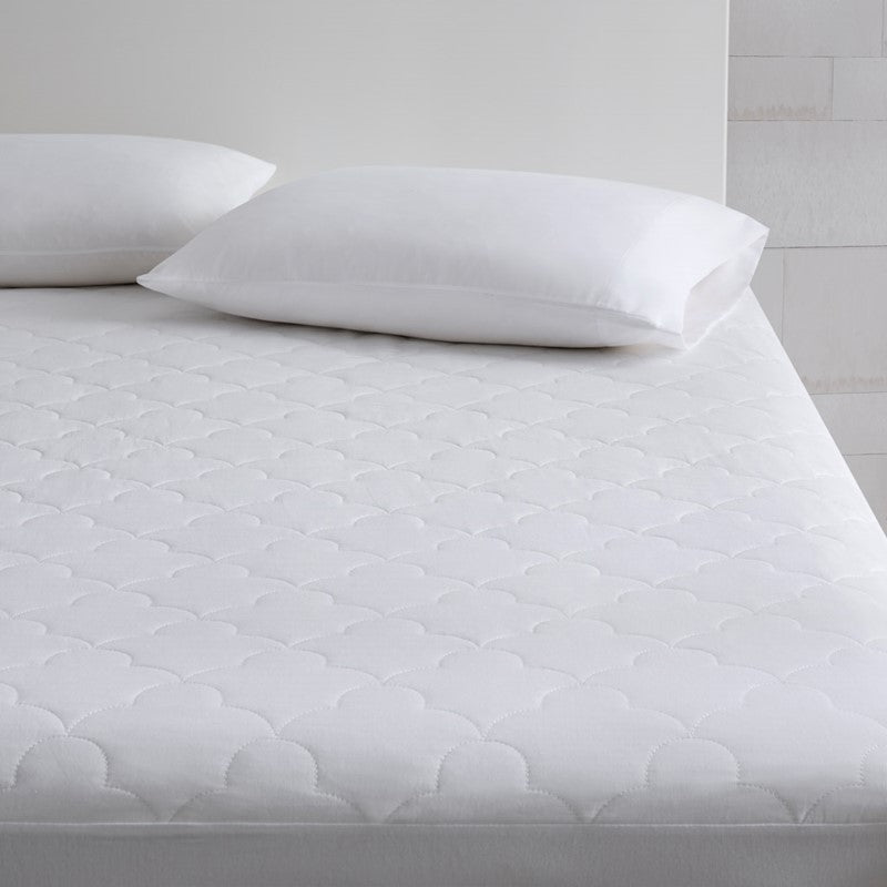 All Natural Cotton Percale Quilted Mattress Pad - Quahog Bay Bedding