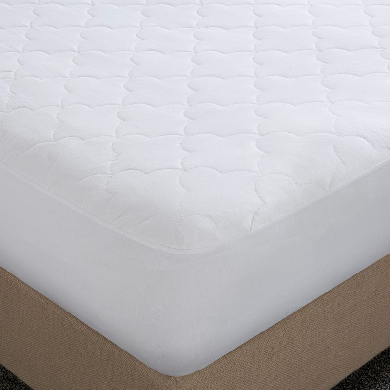 All Natural Cotton Percale Quilted Mattress Pad - Quahog Bay Bedding