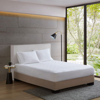 All Natural Cotton Percale Quilted Mattress Pad - Quahog Bay Bedding
