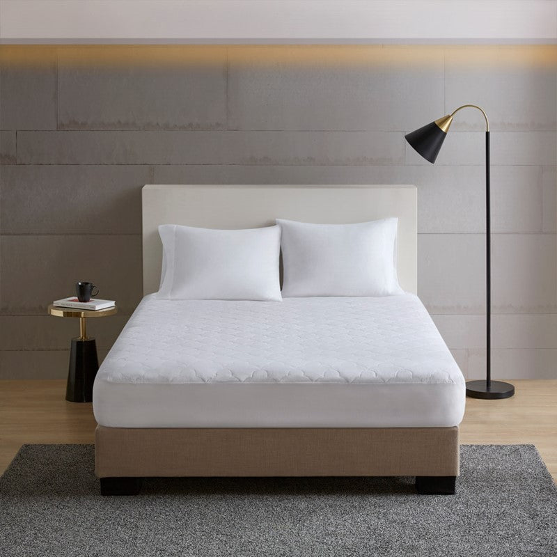 All Natural Cotton Percale Quilted Mattress Pad - Quahog Bay Bedding