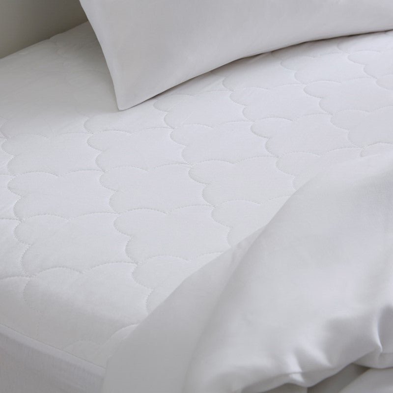 All Natural Cotton Percale Quilted Mattress Pad - Quahog Bay Bedding