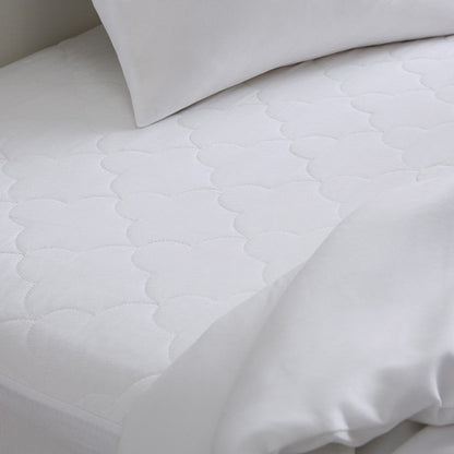 All Natural Cotton Percale Quilted Mattress Pad - Quahog Bay Bedding