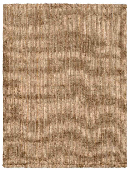Ambel Chocolate Brown Camel Jute Area Rug - Quahog Bay Bedding