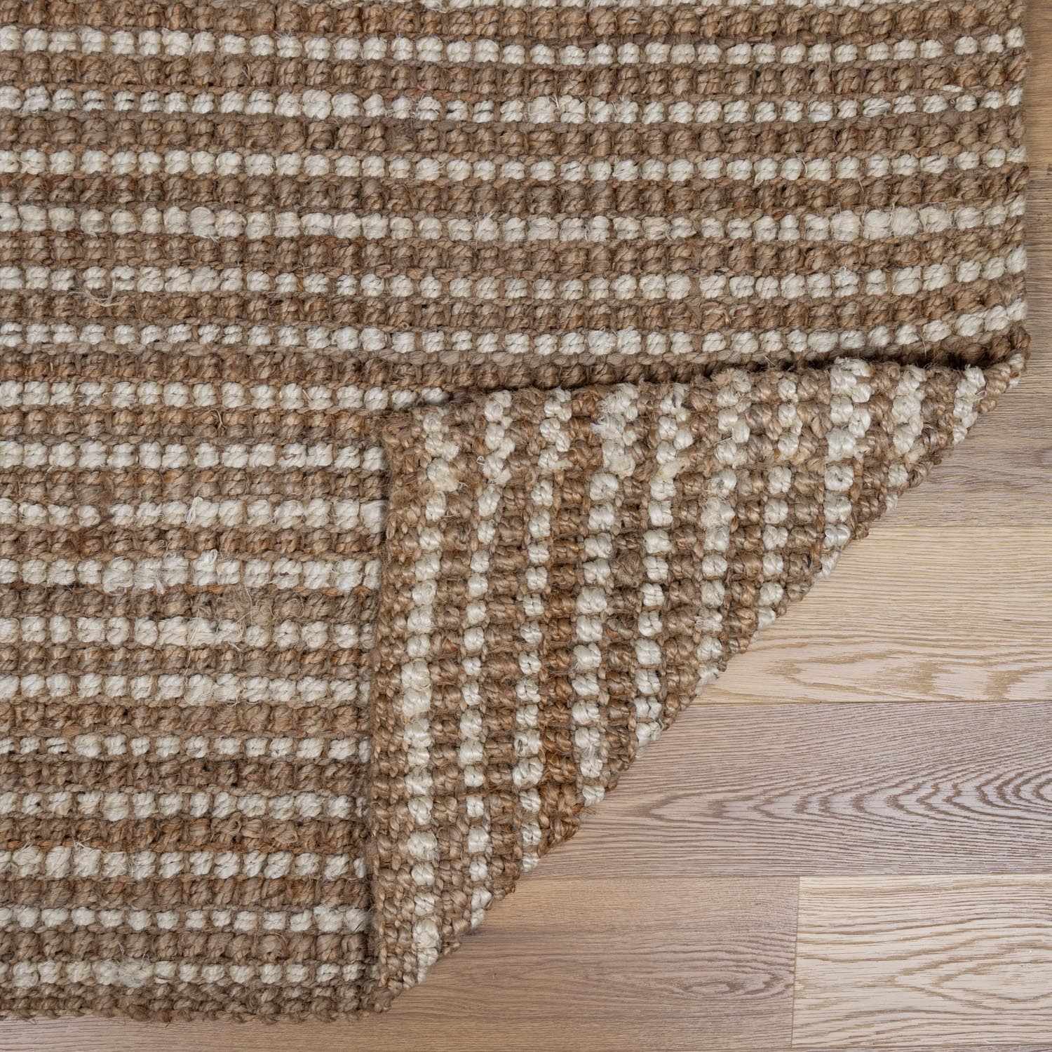 Ambel Tan&Brown Jute Rug - Quahog Bay Bedding