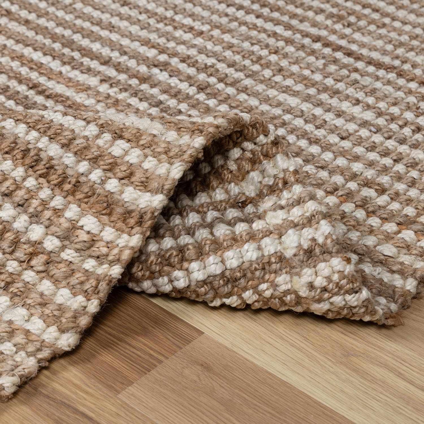 Ambel Tan&Brown Jute Rug - Quahog Bay Bedding