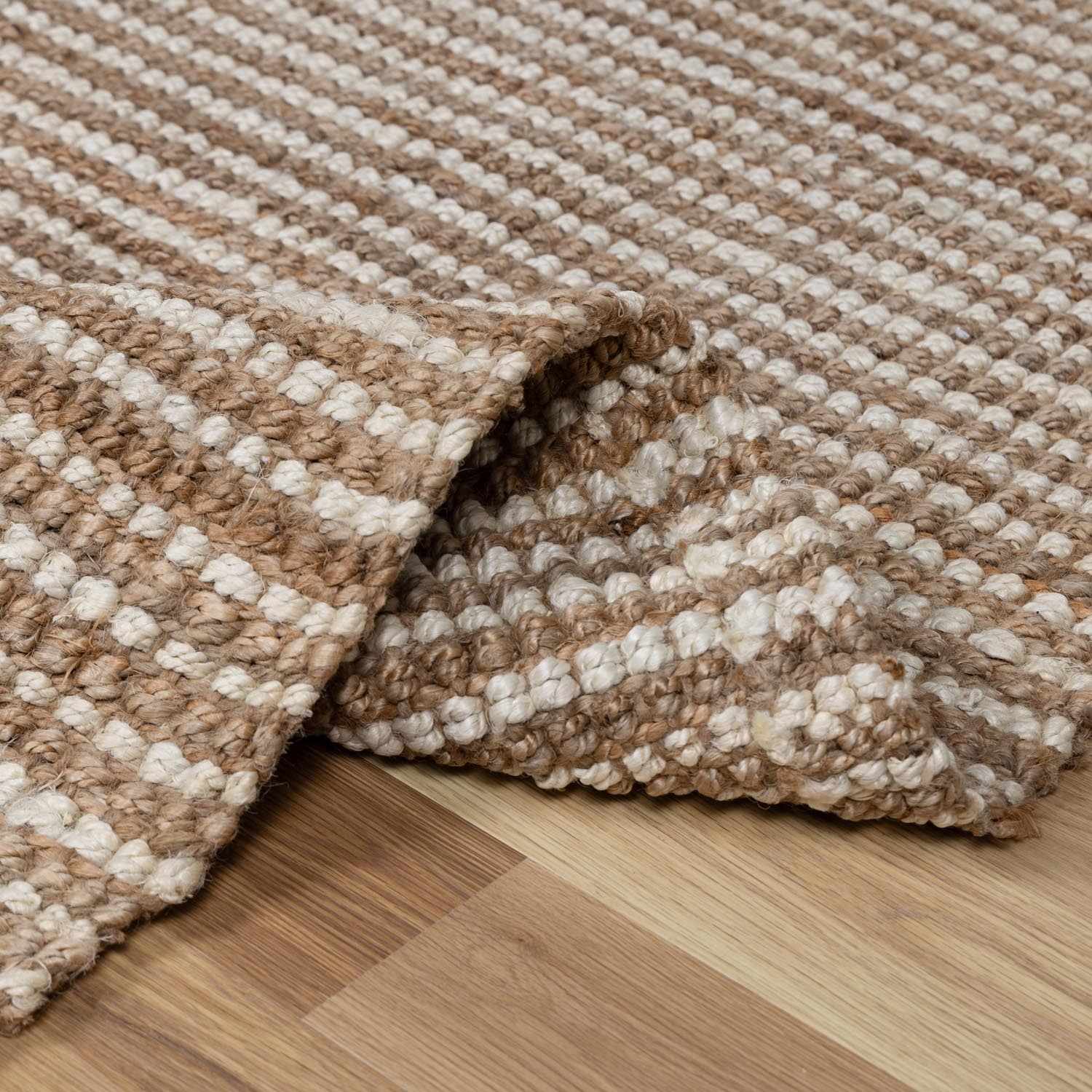 Ambel Tan&Brown Jute Rug - Quahog Bay Bedding