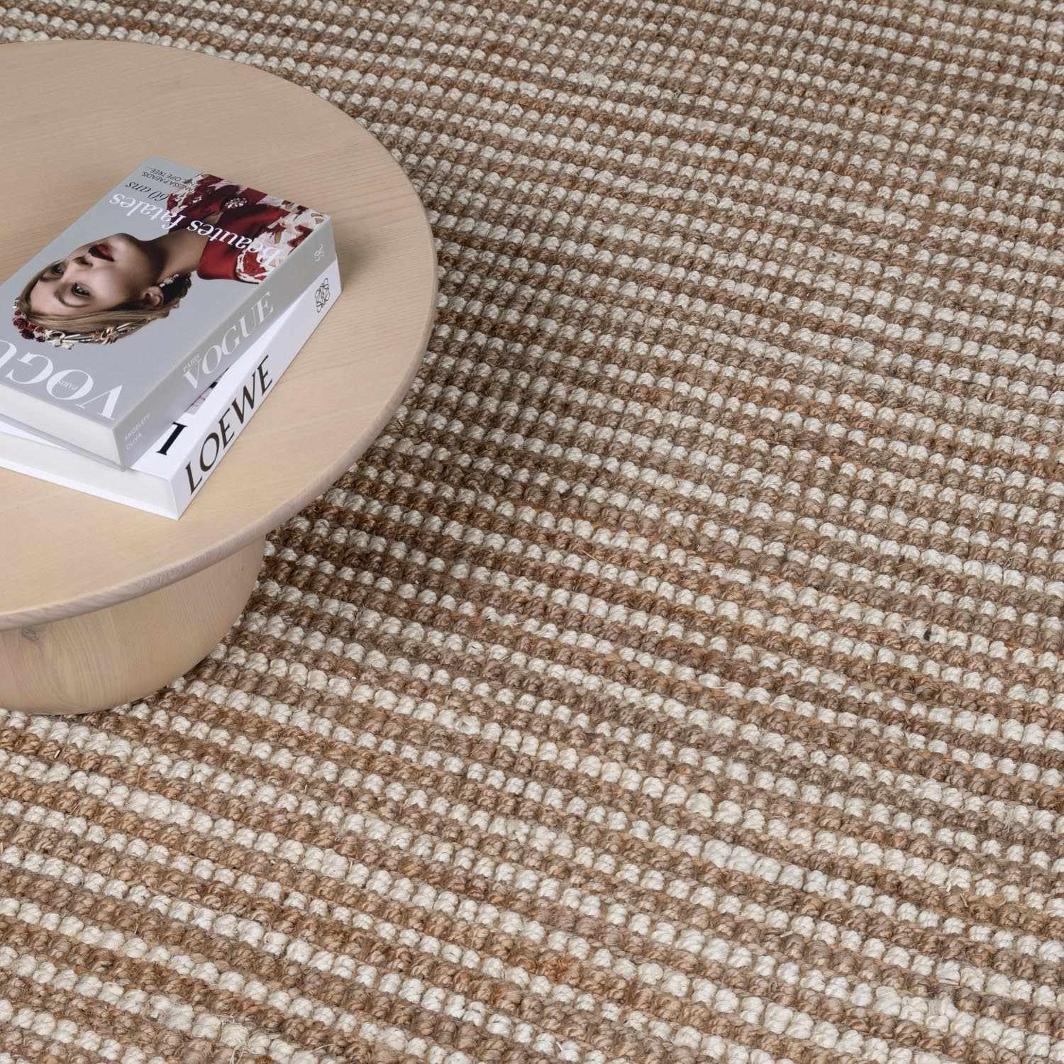 Ambel Tan&Brown Jute Rug - Quahog Bay Bedding
