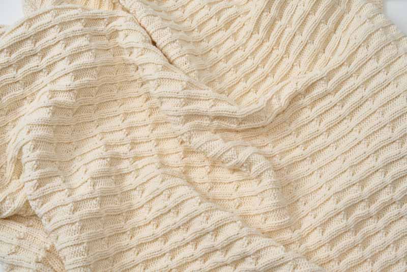 Cotton Knitted Baby Blanket - Made in the USA With USA Grown Cotton - Quahog Bay Bedding