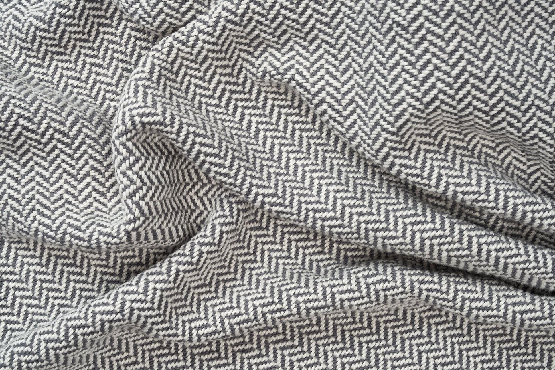 Herringbone Weave Cotton Blanket 100% Cotton Blanket With Herringbone Weave - Quahog Bay Bedding