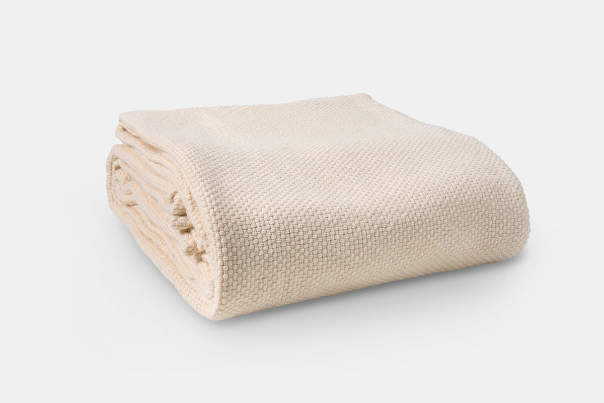 American Made Basketweave Cotton Blanket - Quahog Bay Bedding