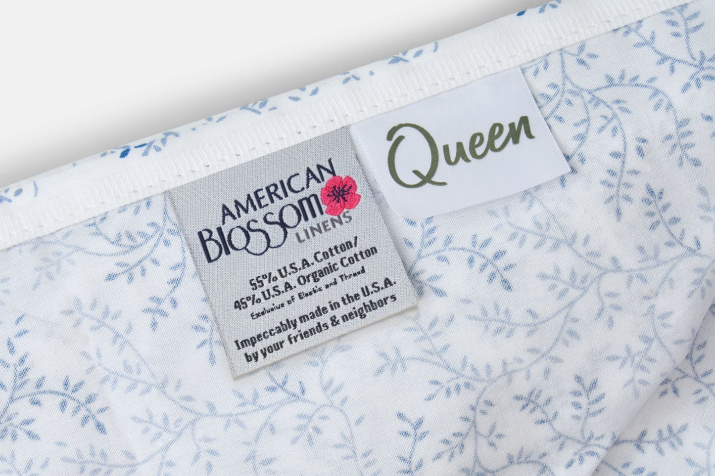 American Made Floral Printed Sheet Set - American Made With USA Grown Cotton - Quahog Bay Bedding