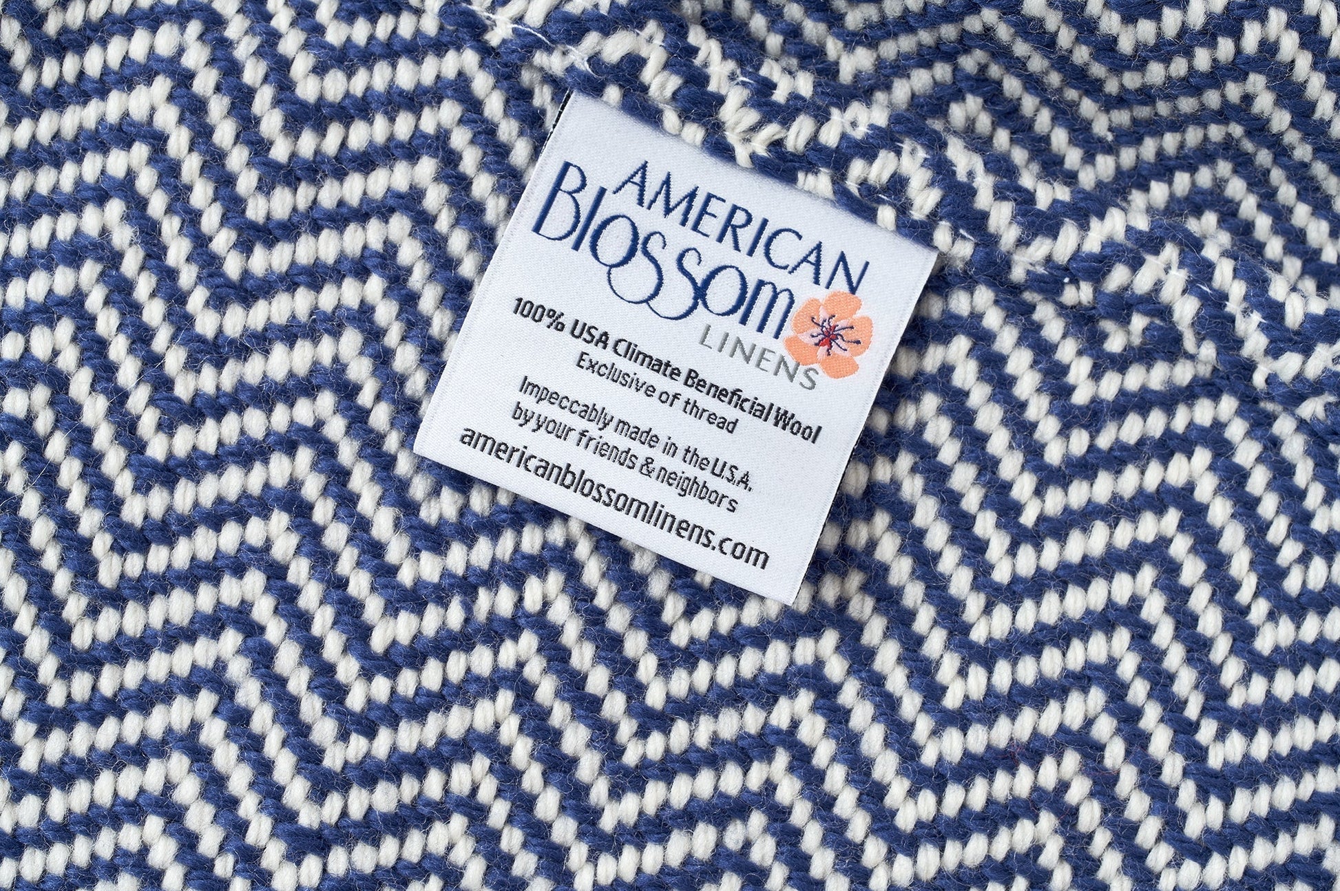 American Made Soft Chevron Pattern Throw Blanket - 100% American Made With USA Grown Cotton - Quahog Bay Bedding