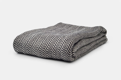 American Made Soft Chevron Pattern Throw Blanket - 100% American Made With USA Grown Cotton - Quahog Bay Bedding