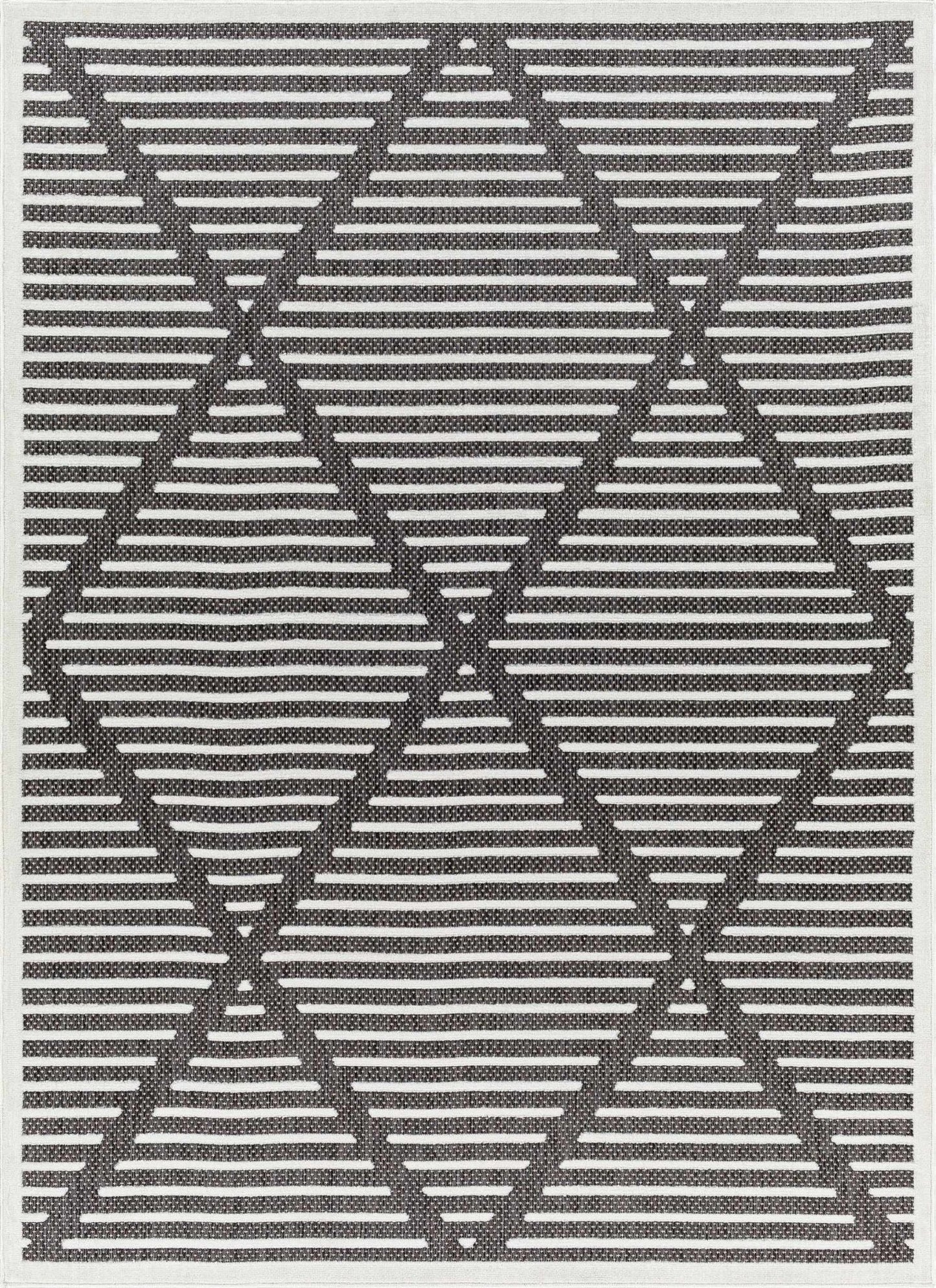 Anah 3D Black Outdoor Rug - Quahog Bay Bedding