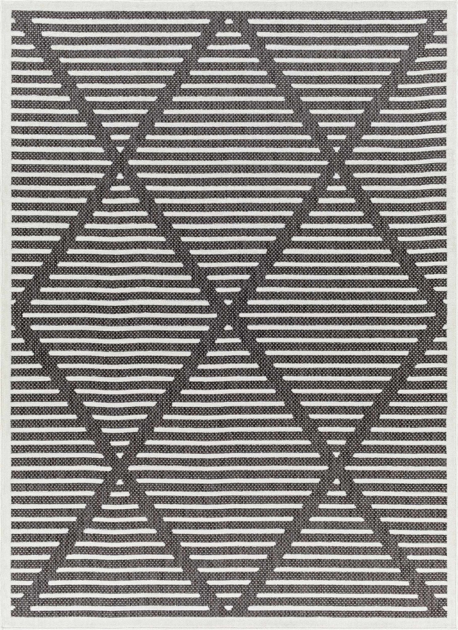 Anah 3D Black Outdoor Rug - Quahog Bay Bedding